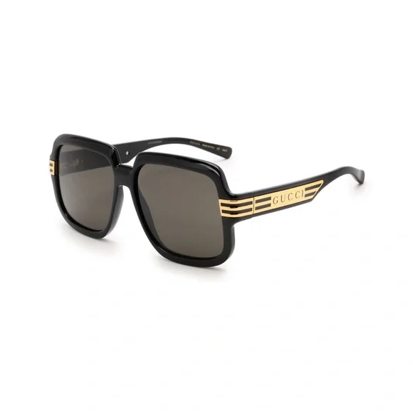 New- Authentic Gucci Sunglasses Men's GG0979S 001 Black/Grey 59-15-140mm